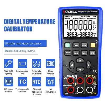 Calibrateur RTD Calibrateur de procédé à thermocouple multifonction Calibrateur de température Calibrateur Tc et calibrateur RTD