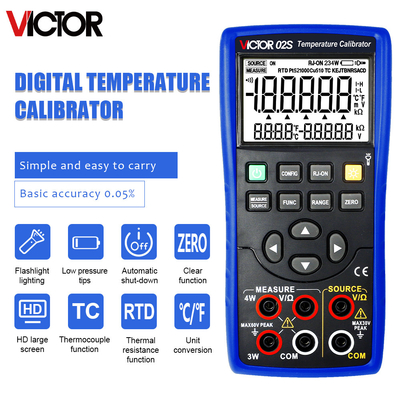 Calibrateur RTD Calibrateur de procédé à thermocouple multifonction Calibrateur de température Calibrateur Tc et calibrateur RTD