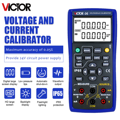 VICTOR 06 V/mA mesure par calibrateur DCV DCA simulant la tension de sortie en courant continu, courant continu