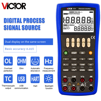 VICTOR 11+ Processus Signal Source étalonneur portatif étalonneur de processus étalonneur multimètre étalonneur numérique