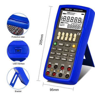 VICTOR 11+ Processus Signal Source étalonneur portatif étalonneur de processus étalonneur multimètre étalonneur numérique