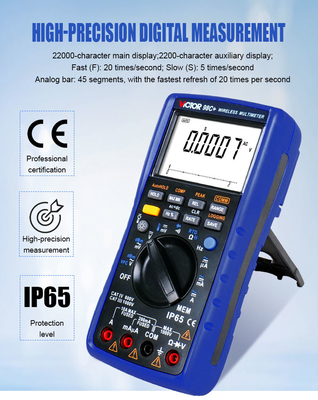 VICTOR 98C+ Multimètre numérique sans fil 22000 compteurs affichage multimètre de portée automatique