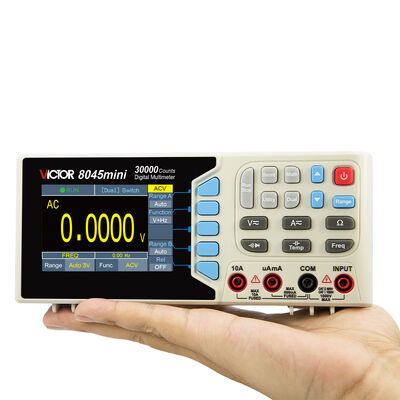 VICTOR 8045 mini multimètre de Table de taille 30000 comptes multimètre de type banc DMM avec affichage coloré